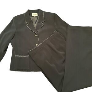 Kasper 2-Piece Pant Suit - Size 12 - Lined Blazer & Slacks Classic
